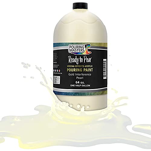 Pouring Masters Gold Interference Pearl Special Effects Acrylic Pouring Paint (64 Fl Oz)