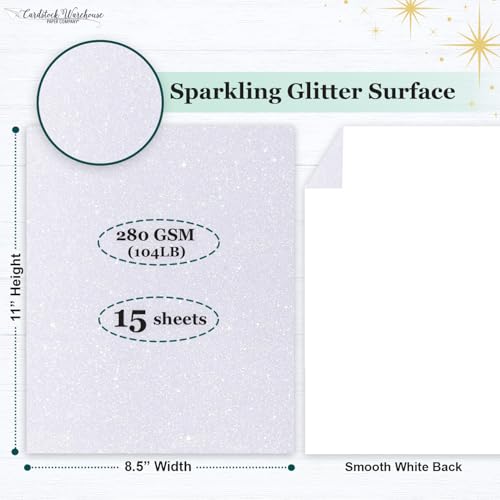 Cardstock Warehouse Diamond Print Inkjet Glitter (15 Count)