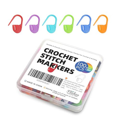 100PCS Crochet Stitch Markers by Flickzo (100 Count)