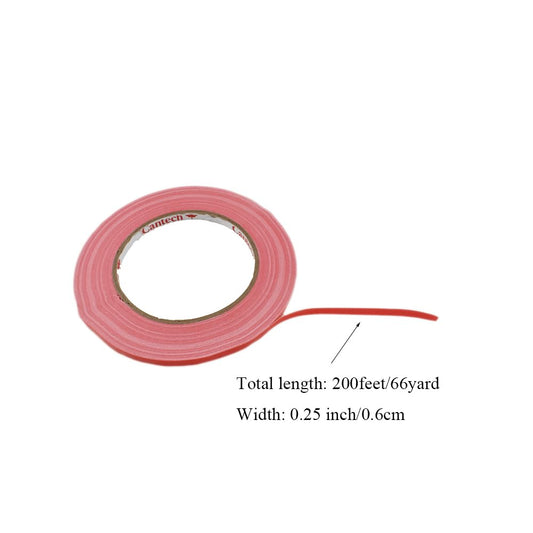 HAHIYO Red 0.25Inch Wide Floral Tape, Waterproof Florist Tape Flower Wrap Adhesive Waterproof Decorative Tape for Bouquet Stem Wrapping Flower Arranging Craft, 2Rolls 200Feet/66Yard Total