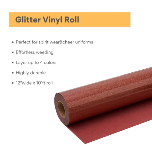 Orange Glitter HTV Roll