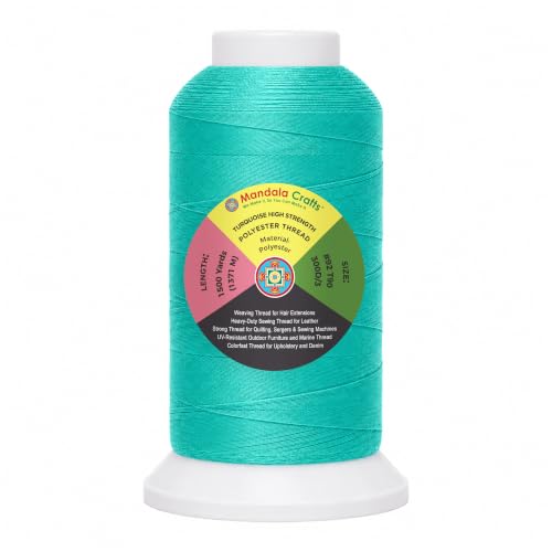 Turquoise Tex 90 Polyester Heavy Duty Thread for Upholstery