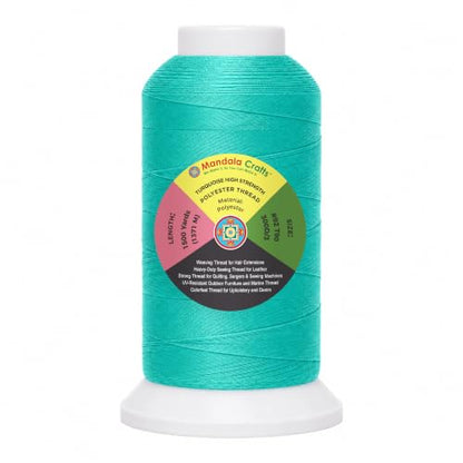 Turquoise Tex 90 Polyester Heavy Duty Thread for Upholstery