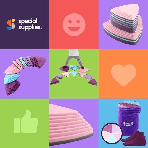 10 Stepping Stones for Kids Indoor and Outdoor Balance Blocks Promote Coordination (10 Count)