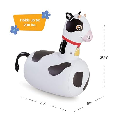 Hop N Go Inflatable Bouncy Cow Riding