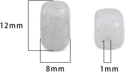 Natural Spectrolite Cuboid Stone Loose Semi Gemstone Beads for Jewelry Making 8mmx12mm 38cm/Strand
