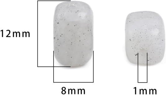 Natural Spectrolite Cuboid Stone Loose Semi Gemstone Beads for Jewelry Making 8mmx12mm 38cm/Strand