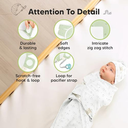 3pk Organic Swaddles for Newborns Girls (3 Count)