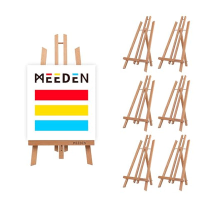 6 Pack 20 Inch Art Beech Wooden Tabletop Easel for Sign Painting