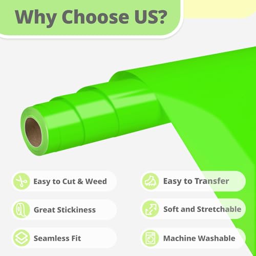 Neon Green HTV Vinyl Roll