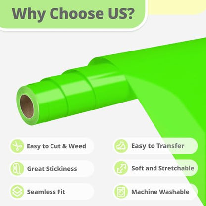 Neon Green HTV Vinyl Roll