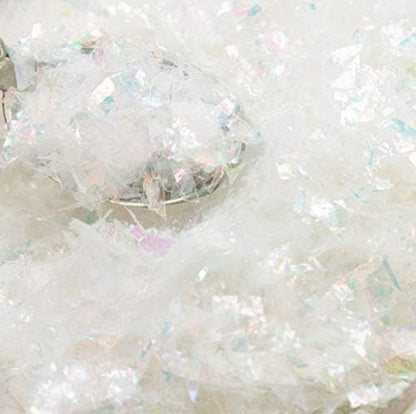 Snow White Flitter Flakes Iridescent Ice Glitter Flakes for Nail Art