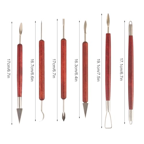 Double Ended Clay Sculpting Tools Set (6 Count)