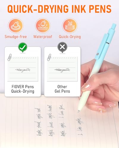 Gel Pens 5pcs Black Ink Medium Point 0.7mm Smooth Writing Pens (5 Count)