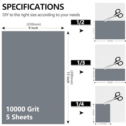 Sandpaper 10000 Grit (5 Count)
