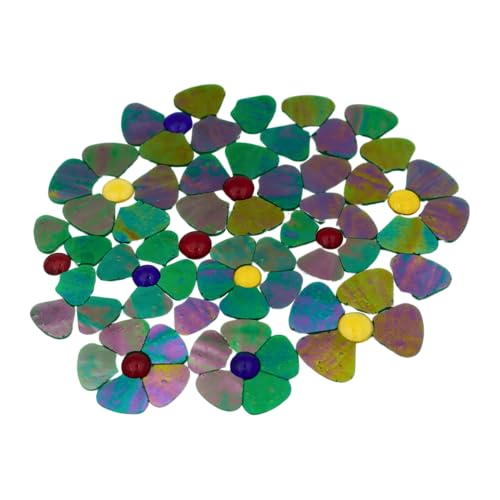 Iridescent Flower Mosaic Tiles