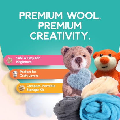 Felting Needles Wool Roving Kit