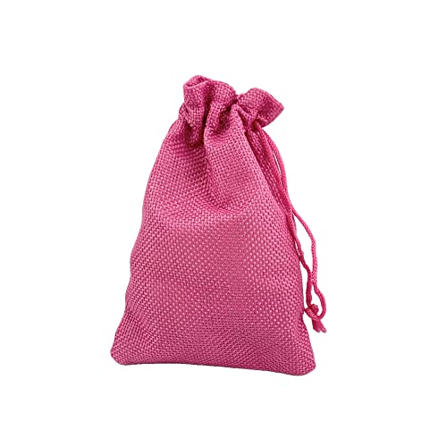 Pack of 25 Burlap Gift Bags with Drawstring Linen Jewelry Pouches Wedding Hessian Jute Bags for Birthday and Treat Pouches Party Wedding Favors Gift