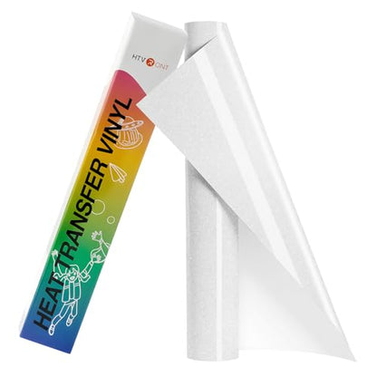 Silver White Glitter HTV Roll (8 Foot)