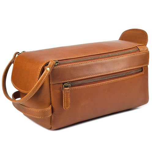 Full Grain Leather Toiletry Kit for Men & Women