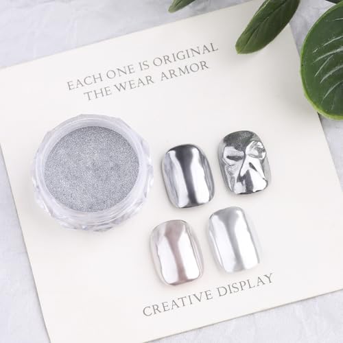 4 Colors Chrome Nail Powder Set Metallic Mirror Effect Nail Chrome Powder