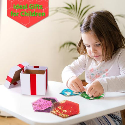 4 Pack Hexagon Liquid Tiles for Kids (4 Count)