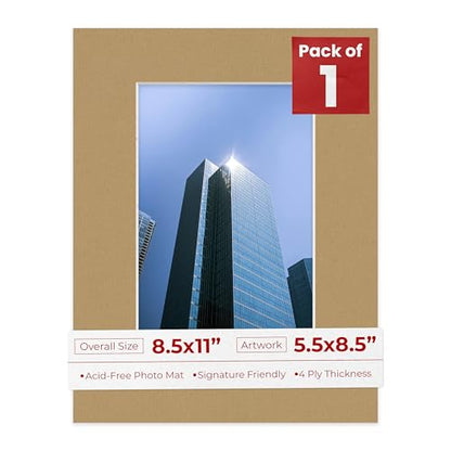 5.5x8.5 Mat for 8.5x11 Frame