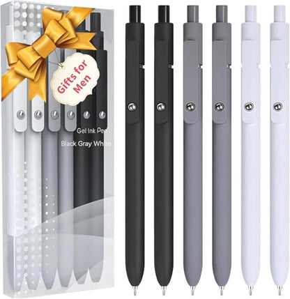 6Pcs 0.5MM Black Ink Gel Pens Smooth Writing (6 Count)