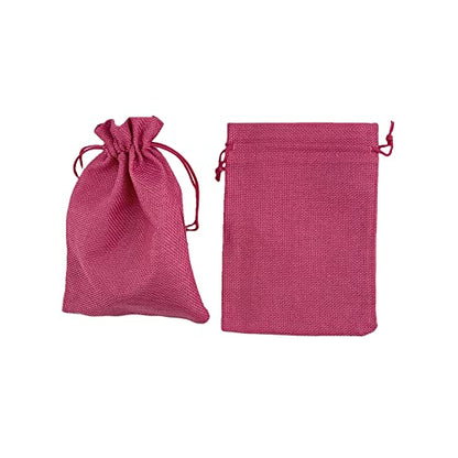 Pack of 25 Burlap Gift Bags with Drawstring Linen Jewelry Pouches Wedding Hessian Jute Bags for Birthday and Treat Pouches Party Wedding Favors Gift