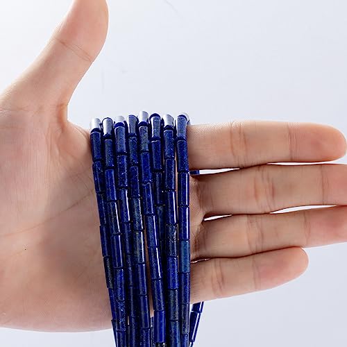 Natural Lapis Lazuli Cylinder Tube Beads 4x13mm 38cm (28 Count)