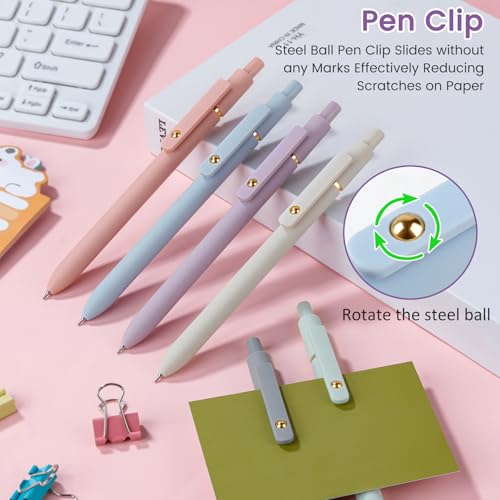 Gel Pens 6pcs 0.7mm Fine Point Black Ink Quick Dry Pens (6 Count)