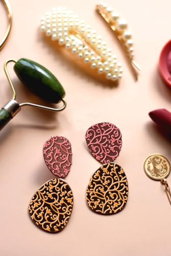 Swirls Polymer Clay Texture Mat for Earrings Jewelry Making