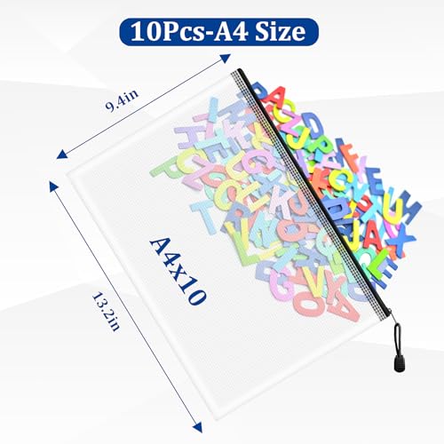 10pcs Mesh Zipper Pouch (9 Count)