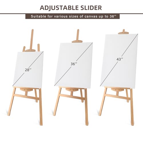 Adjustable Pine Wooden Painting Easel