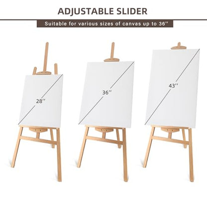 Adjustable Pine Wooden Painting Easel