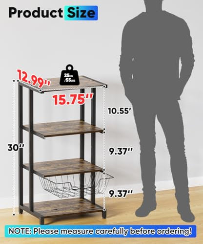 Media Stand with Detachable Baskets (4 Count)