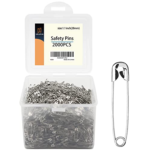 2000 Pieces Silver Safety Pins (2000 Count)