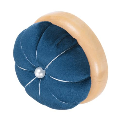 Wooden Base Pin Cushion Japanese Style Cute Needle Holder Pincushions Round for Sewing Quilting Needlework DIY Crafts