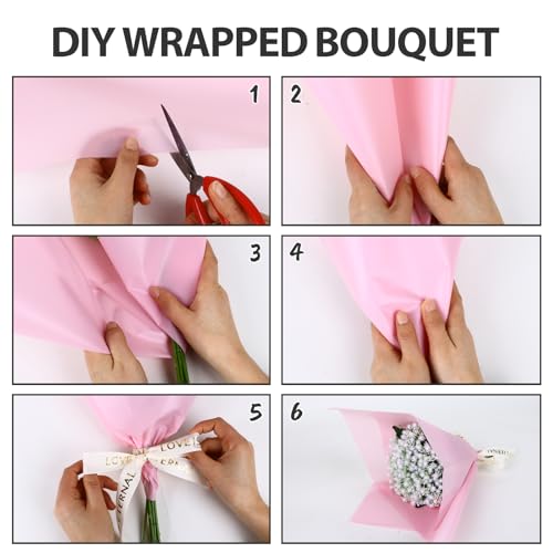 20 Sheets Flower Waterproof Wrapping Paper (20 Count)