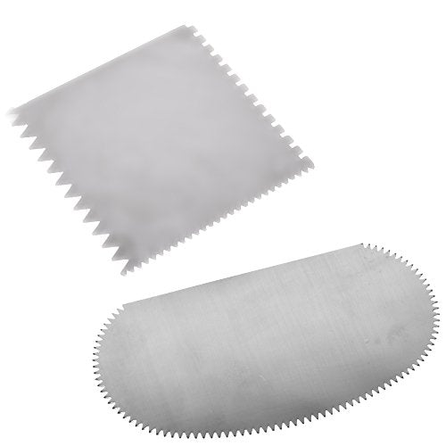 Set of 2 Stainless Steel Serrated Scraper Crafts Tool for Sculpture Ceramic