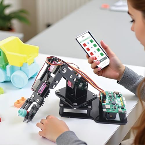 Smart Robot Arm for Arduino & MicroPython ESP32 4DOF Programmable Robotic Arm Building Kit with Joystick
