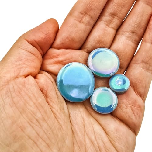 200g Iridescent Round Mosaic Tiles for Crafts Bulk