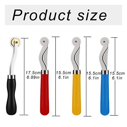 4 Pcs Tracing Wheel Sewing Tool with Packaging Bag (4 Count)