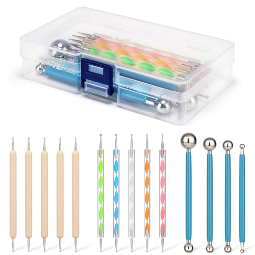 14Pcs Double Ended Stainless Steel Dotting Tools with Multiple Size