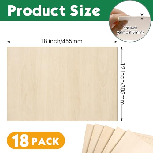18 Pack Basswood Sheets12x18x1 (18 Count)