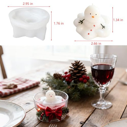 2PCS Christmas Candle Molds (2 Count)