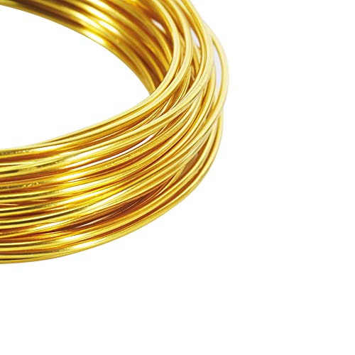 50ft 9 Gauge 3mm Aluminum Wire Gold Bendable for Sculpting