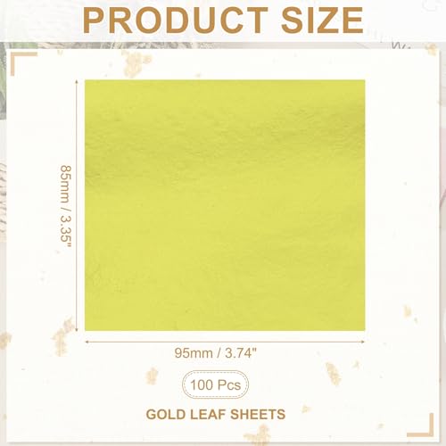 Gold Leaf Sheets for Art 3.7" x 3.4"
