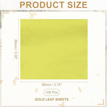 Gold Leaf Sheets for Art 3.7" x 3.4"
