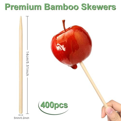 400 pcs Candy Apple Skewer Sticks